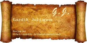 Gazdik Julianna névjegykártya