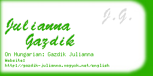 julianna gazdik business card